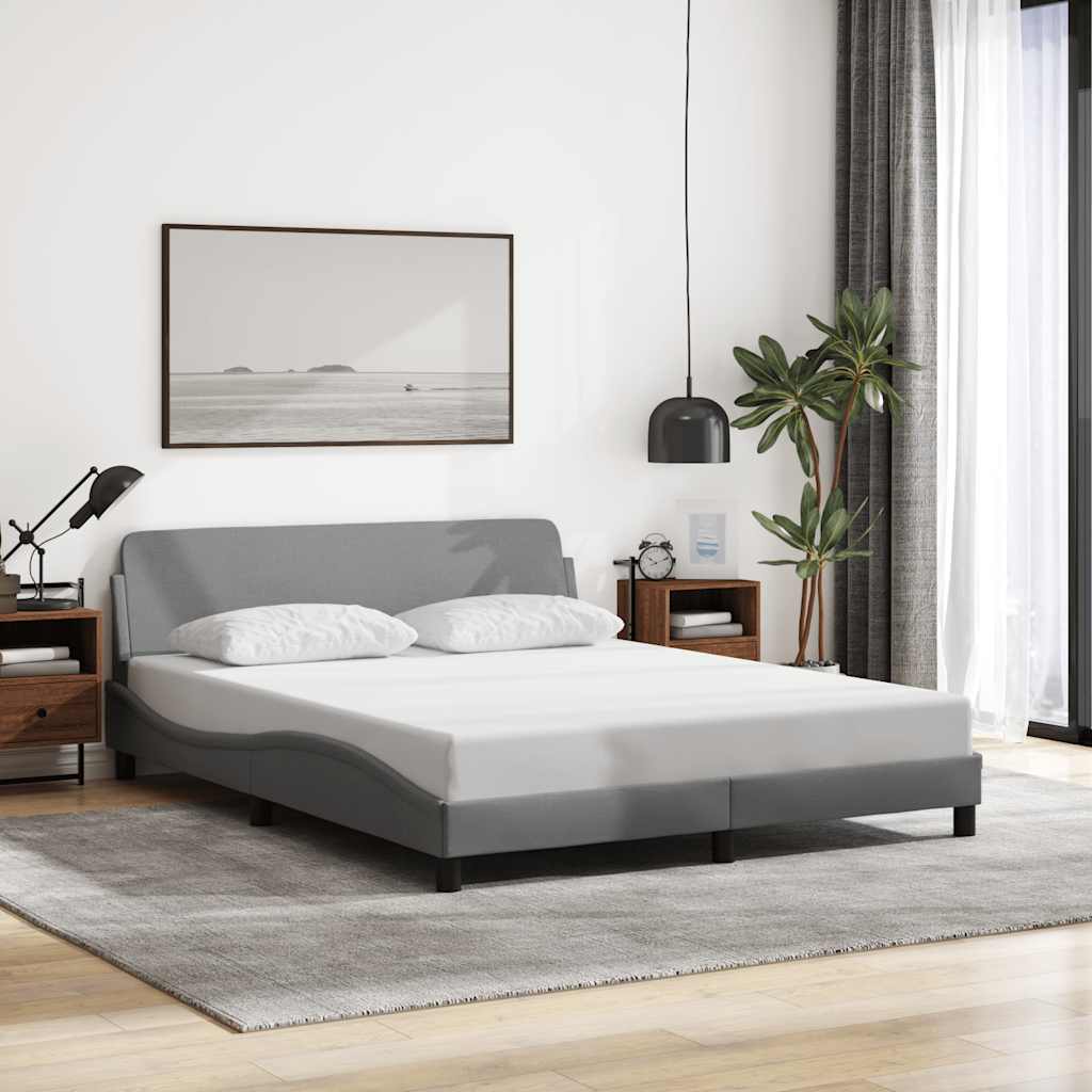 Bedframe "Dover" stof lichtgrijs 152x203 cm is nu te koop bij PeponiXL, paradijselijk wonen!