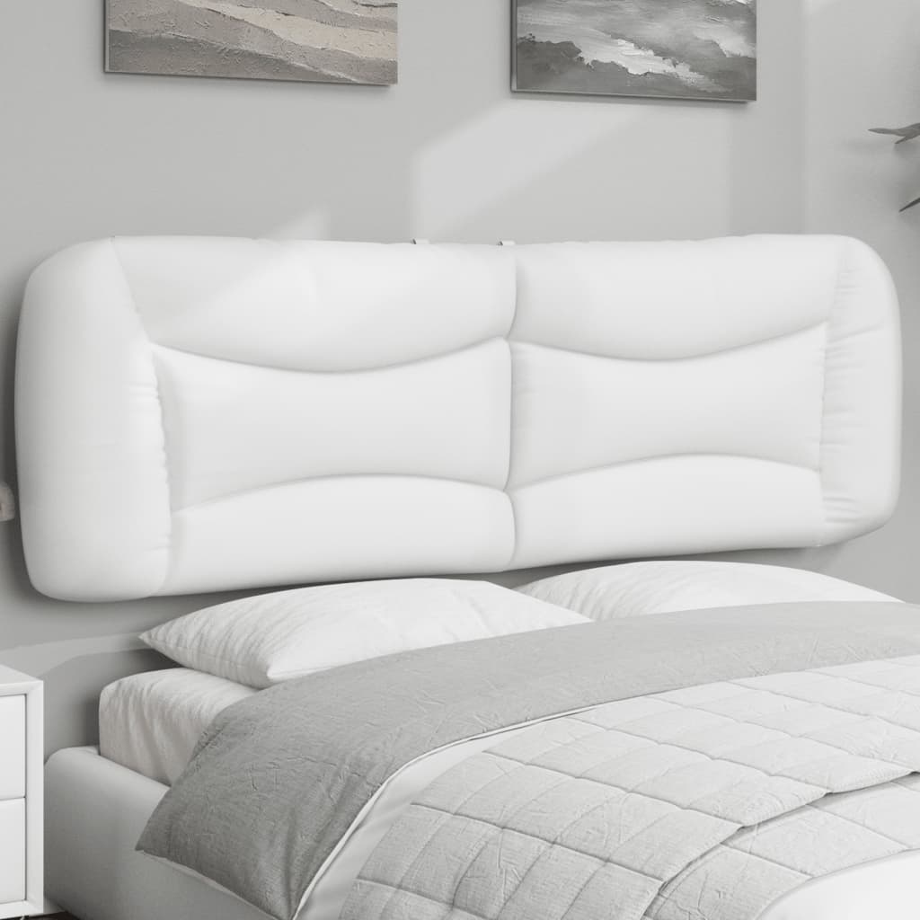Hoofdbordkussen "Hvar" 160 cm kunstleer wit is nu te koop bij PeponiXL, paradijselijk wonen!