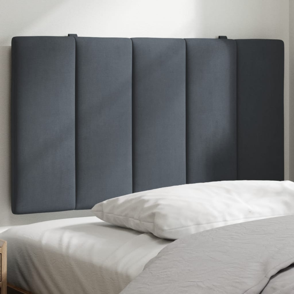 Hoofdbordkussen "Hanko" 80 cm fluweel donkergrijs is nu te koop bij PeponiXL, paradijselijk wonen!