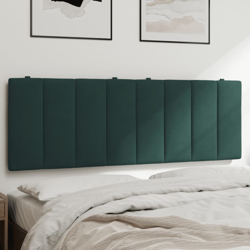 Hoofdbordkussen "Hanko" 140 cm fluweel donkergroen is nu te koop bij PeponiXL, paradijselijk wonen!