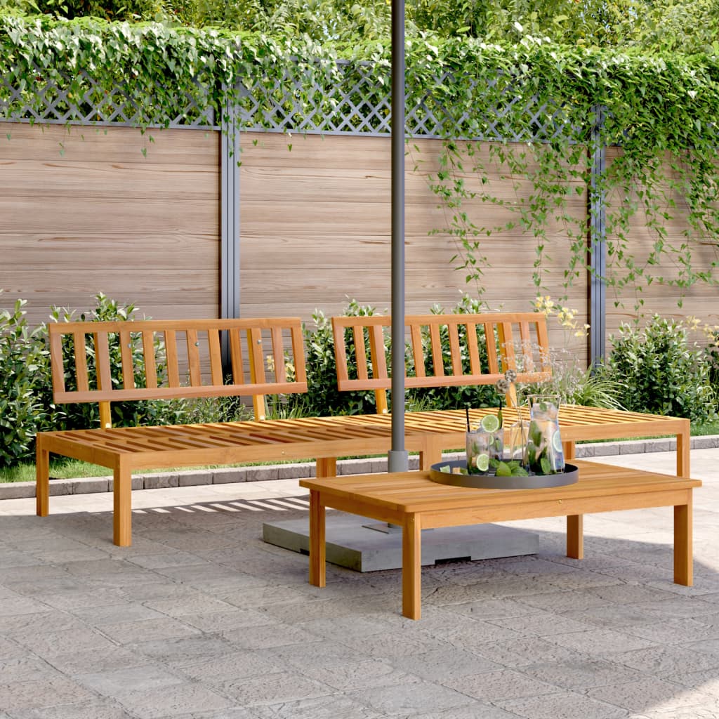 Tuinmiddenbanken 2 st pallet massief acaciahout is nu te koop bij PeponiXL, paradijselijk wonen!