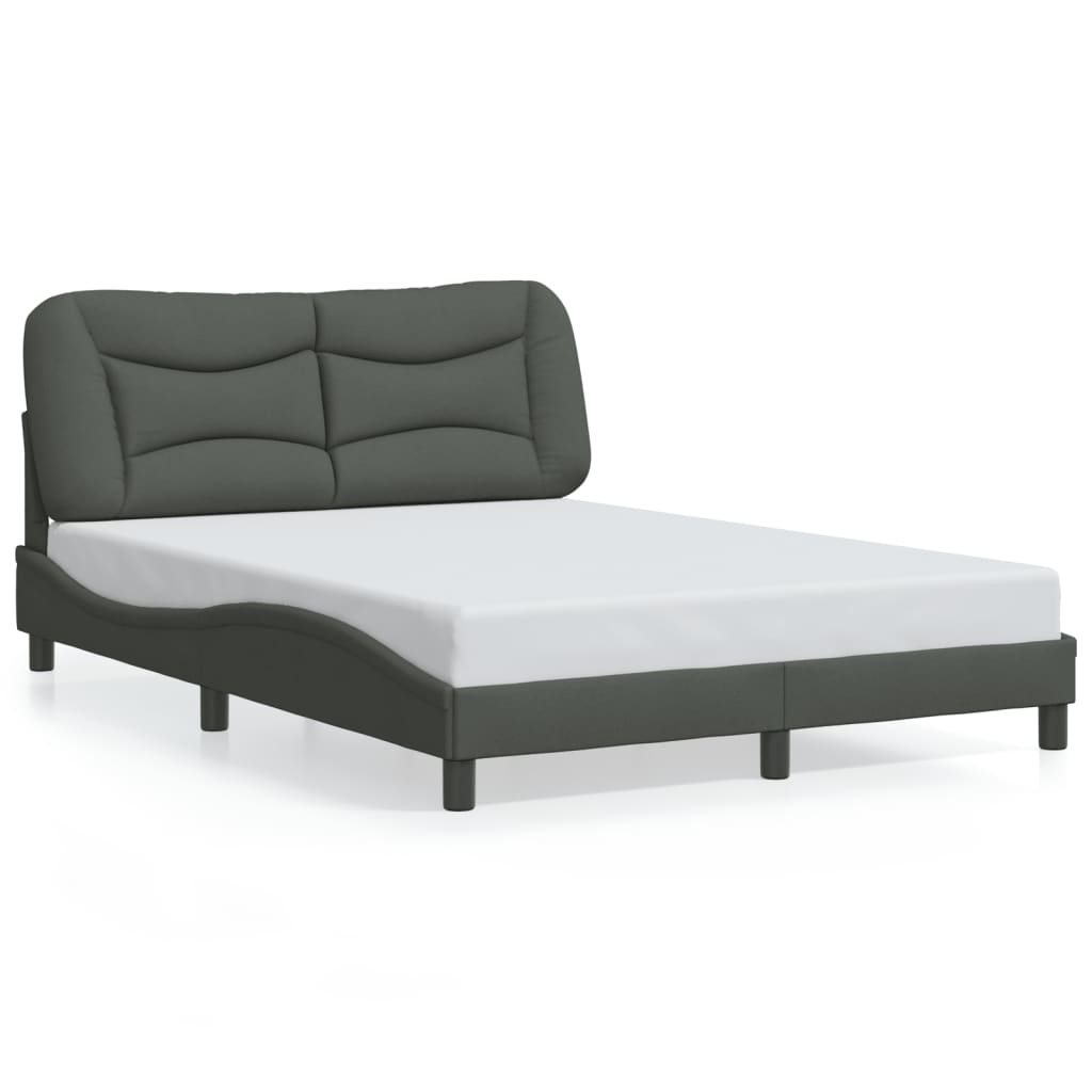 Bedframe zonder matras "Hvar" stof donkergrijs 140x200 cm is nu te koop bij PeponiXL, paradijselijk wonen!
