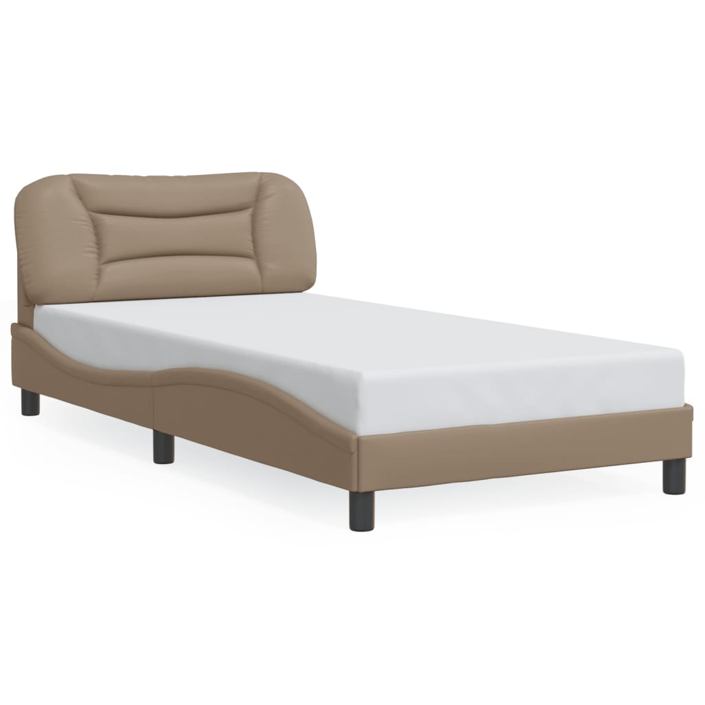 Bedframe met LED zonder matras "Hvar" cappuccino 100x200 cm is nu te koop bij PeponiXL, paradijselijk wonen!