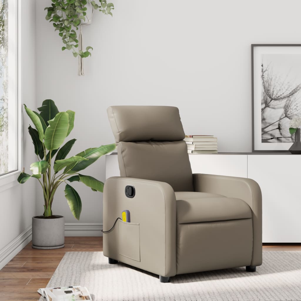 Massagestoel verstelbaar kunstleer cappuccinokleurig is nu te koop bij PeponiXL, paradijselijk wonen!