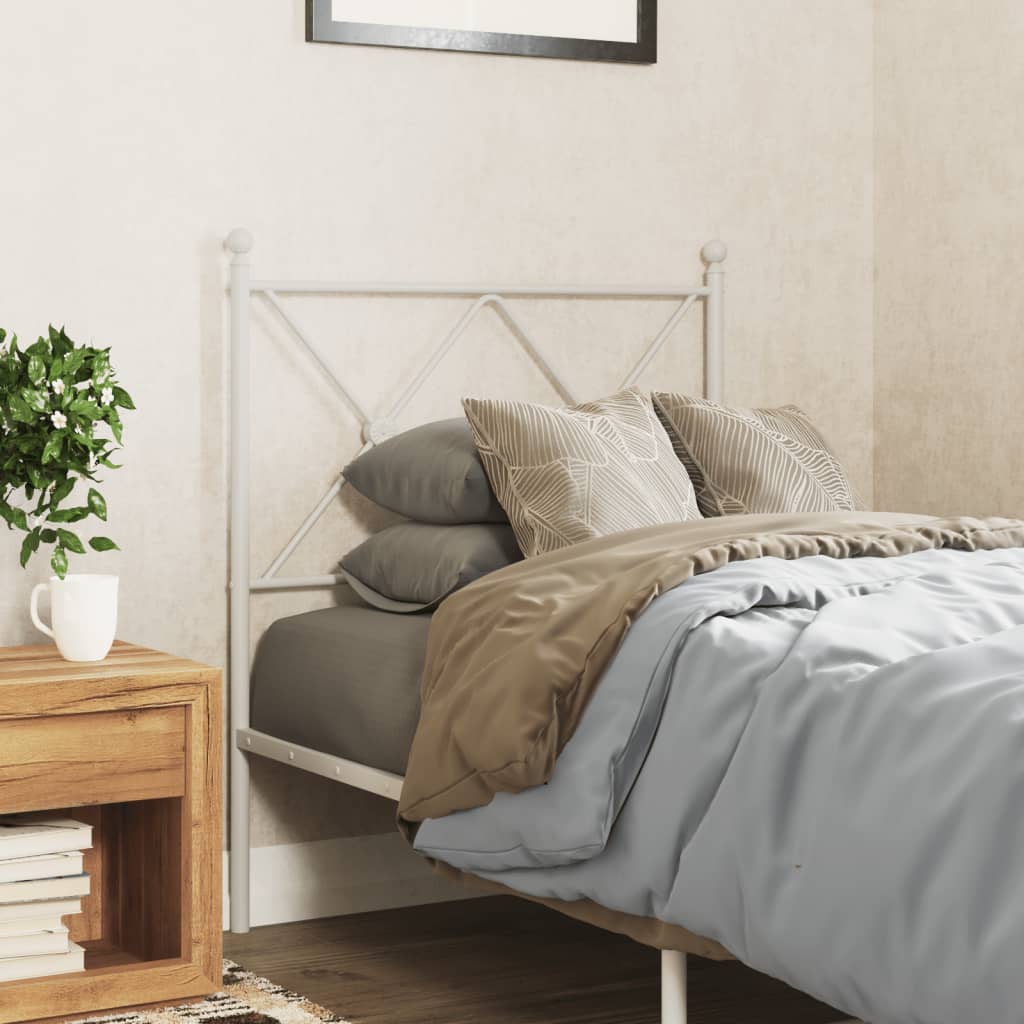 Vervangend hoofdbord 80 cm metaal wit is nu te koop bij PeponiXL, paradijselijk wonen!