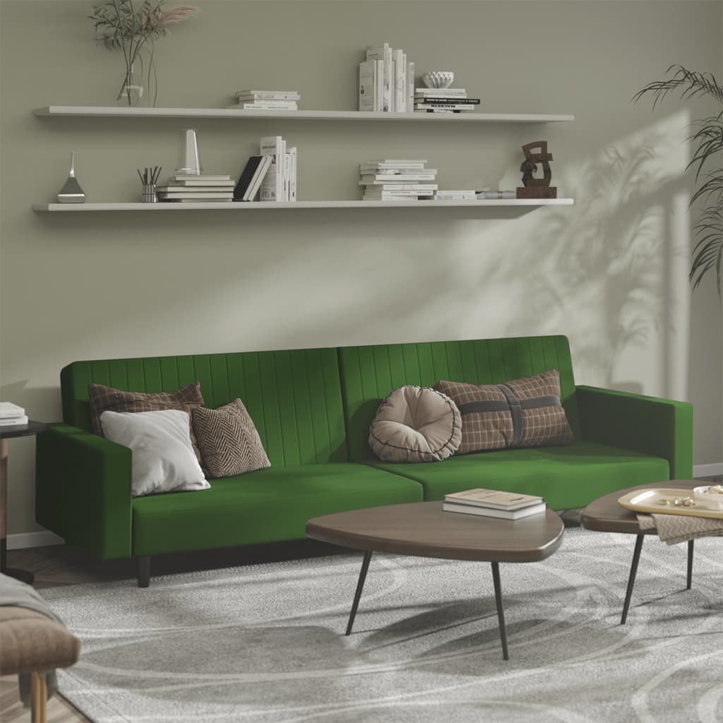 Slaapbank 2-zits fluweel donkergroen is nu te koop bij PeponiXL, paradijselijk wonen!