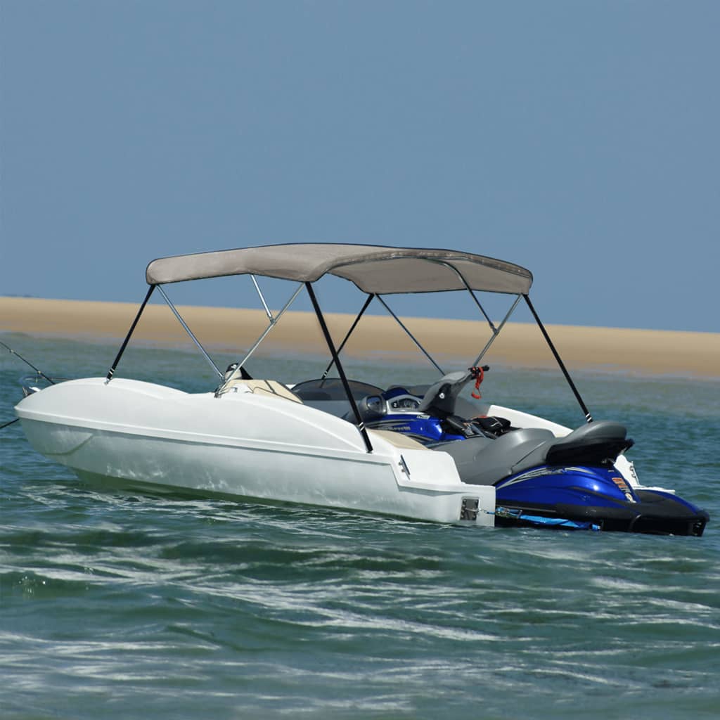 Biminitop 3 bogen 183x160x137 cm grijs is nu te koop bij PeponiXL, paradijselijk wonen!