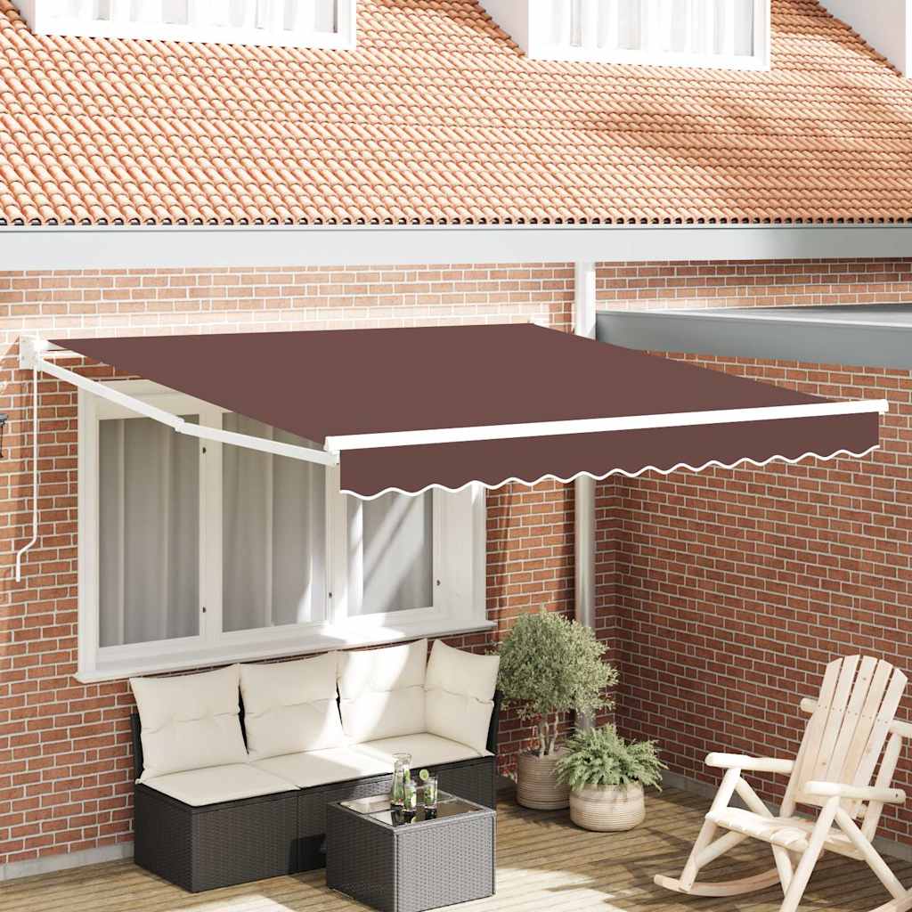 Luifel handmatig uittrekbaar 300x250 cm bruin is nu te koop bij PeponiXL, paradijselijk wonen!