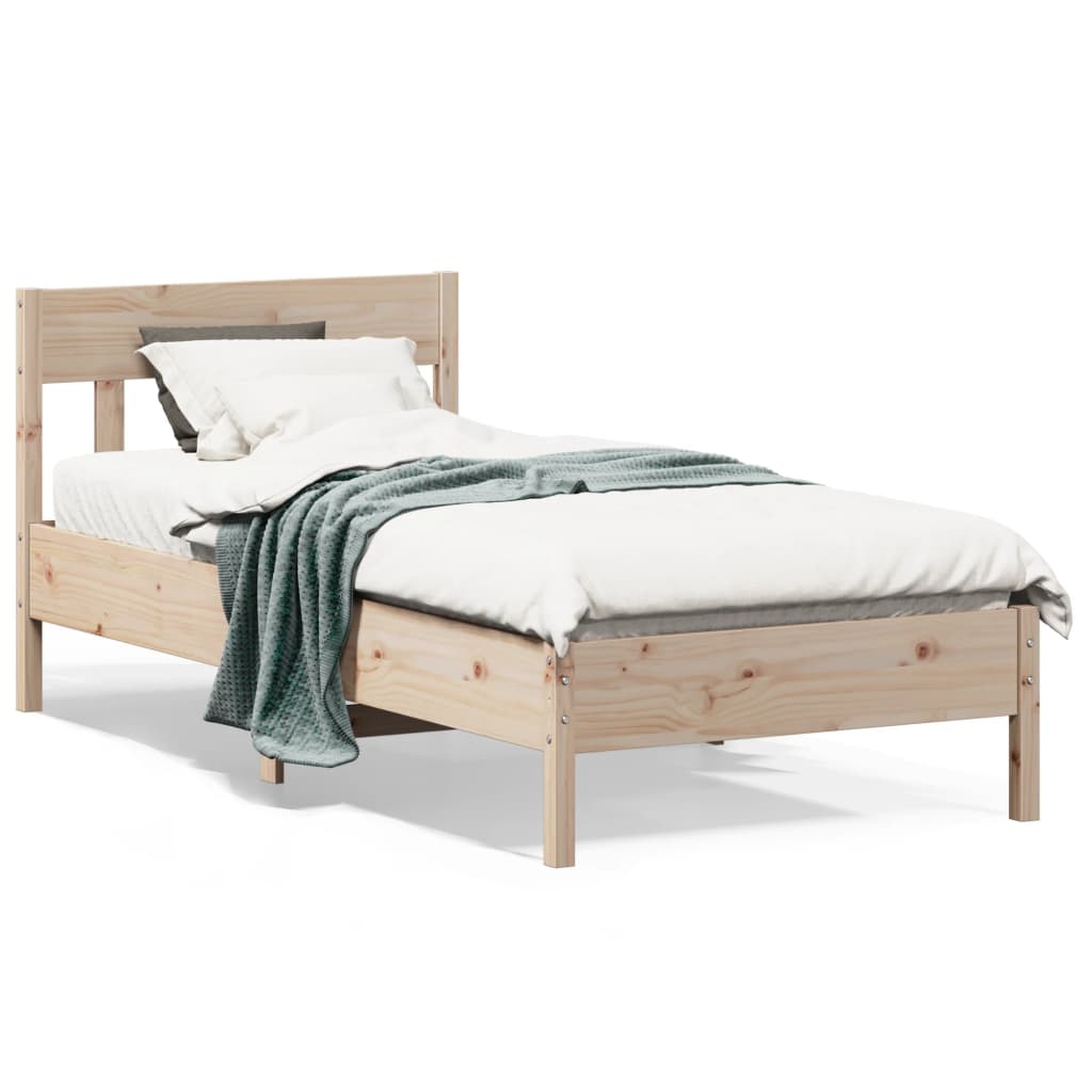 Bedframe zonder matras massief grenenhout 75x190 cm is nu te koop bij PeponiXL, paradijselijk wonen!