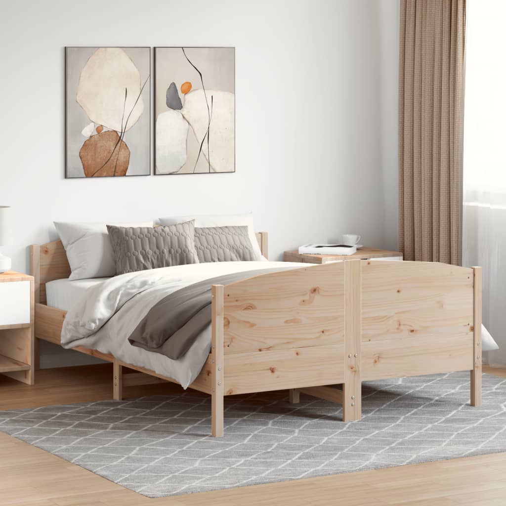 Bedframe zonder matras massief grenenhout 135x190 cm is nu te koop bij PeponiXL, paradijselijk wonen!