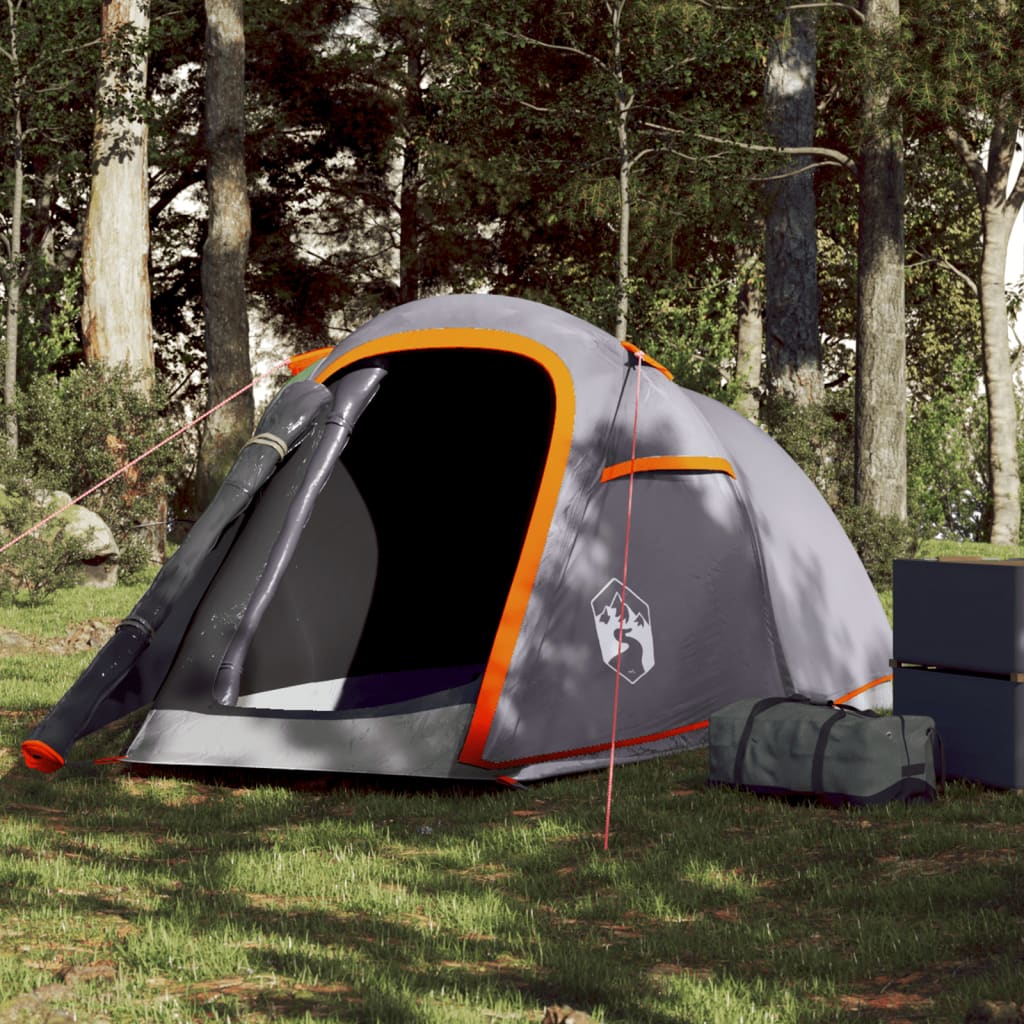 Tunneltent 2-persoons waterdicht grijs en oranje is nu te koop bij PeponiXL, paradijselijk wonen!