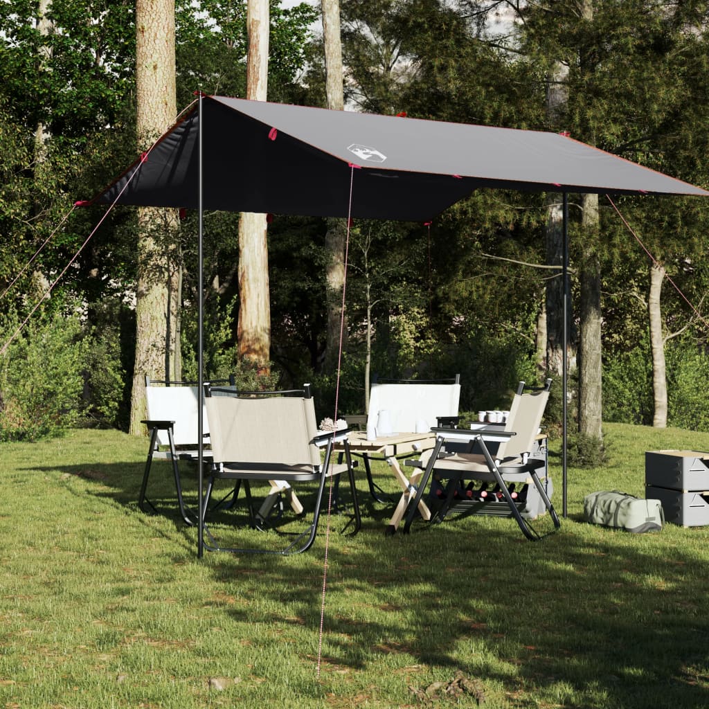 Kampeerluifel waterdicht 300x294 cm grijs en oranje is nu te koop bij PeponiXL, paradijselijk wonen!