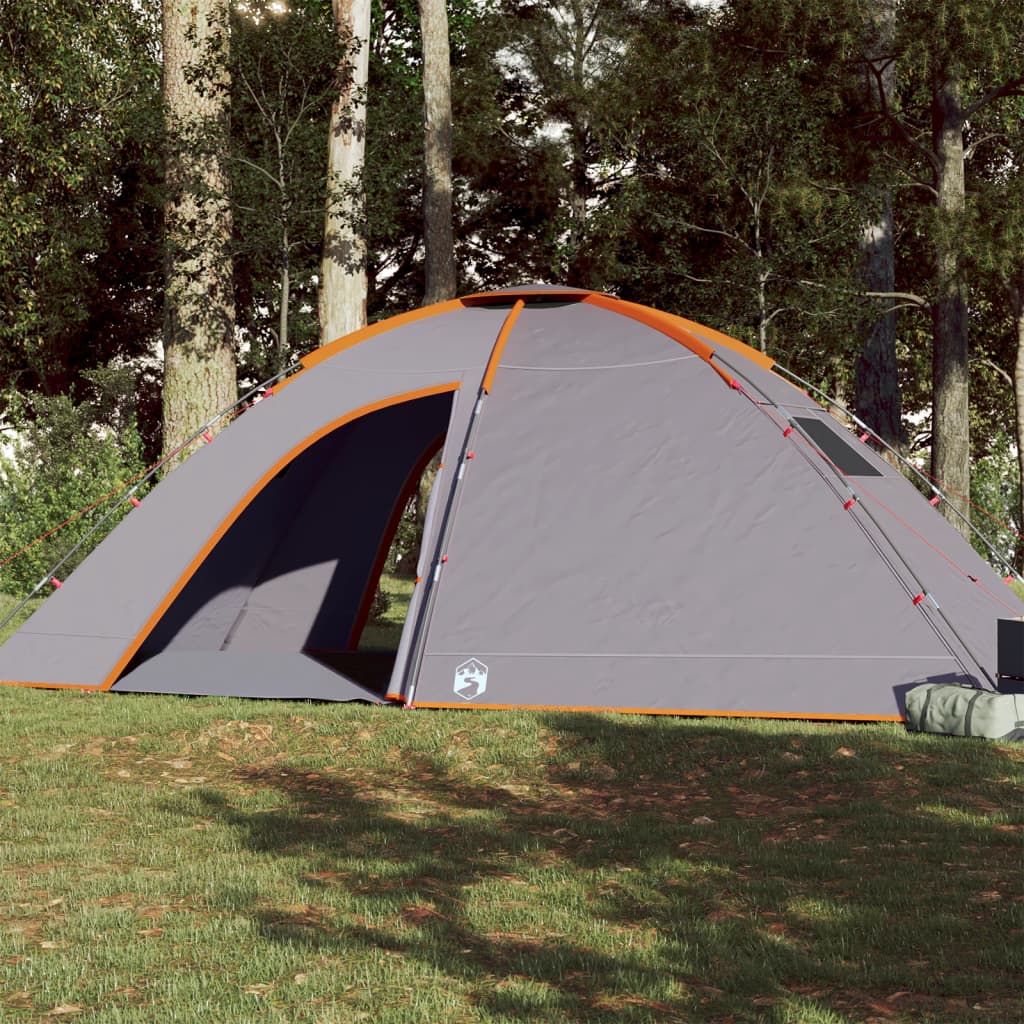 Tent 8-persoons waterdicht grijs en oranje is nu te koop bij PeponiXL, paradijselijk wonen!