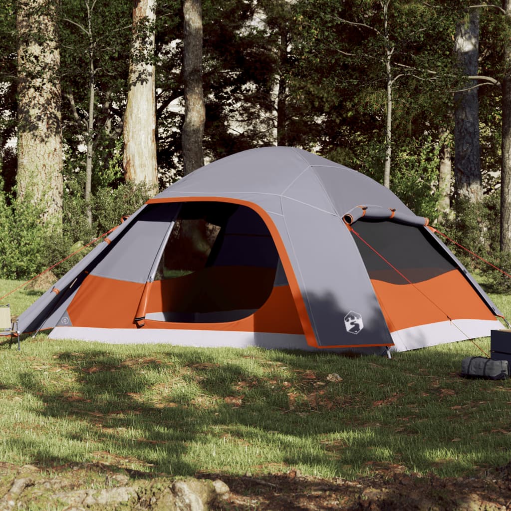 Koepeltent 6-persoons waterdicht grijs is nu te koop bij PeponiXL, paradijselijk wonen!