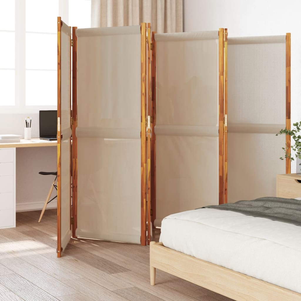 Kamerscherm met 6 panelen 420x180 cm taupe is nu te koop bij PeponiXL, paradijselijk wonen!