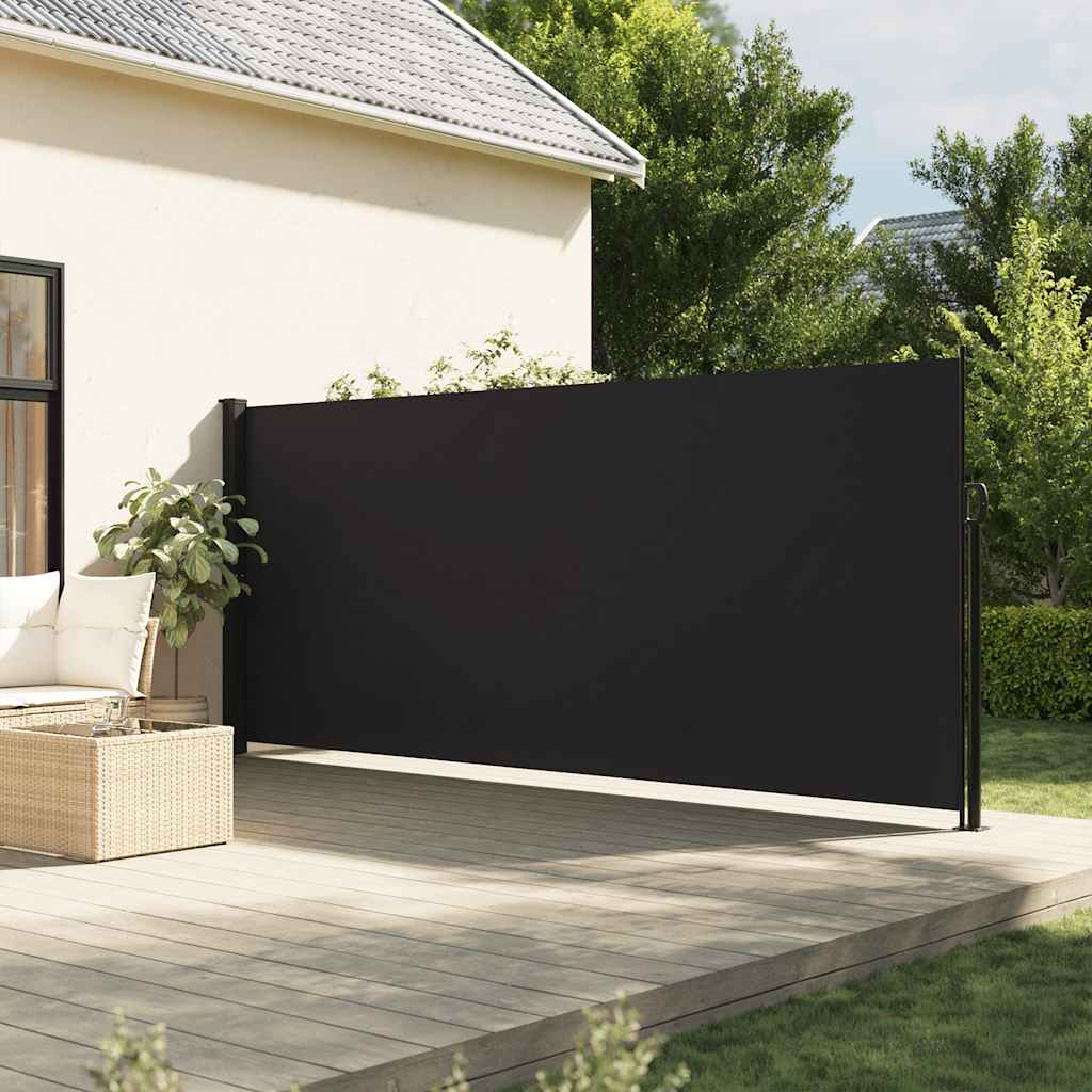 Windscherm uittrekbaar 180x300 cm zwart is nu te koop bij PeponiXL, paradijselijk wonen!