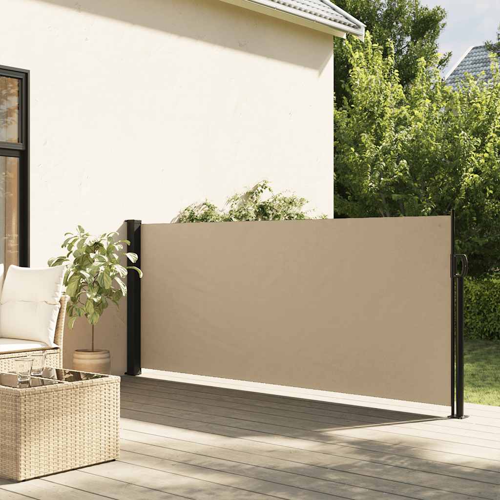 Windscherm uittrekbaar 100x500 cm beige is nu te koop bij PeponiXL, paradijselijk wonen!