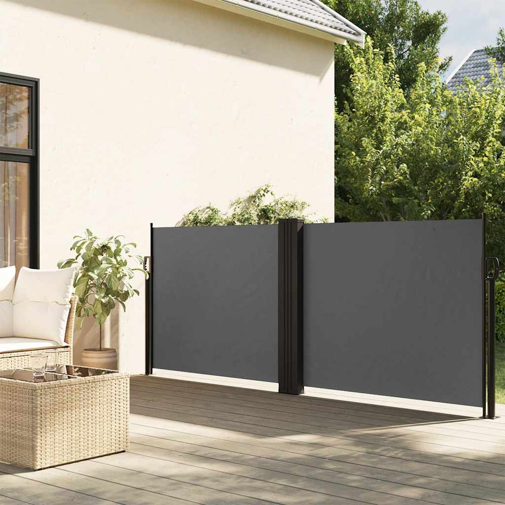 Windscherm uittrekbaar 120x600 cm antraciet is nu te koop bij PeponiXL, paradijselijk wonen!