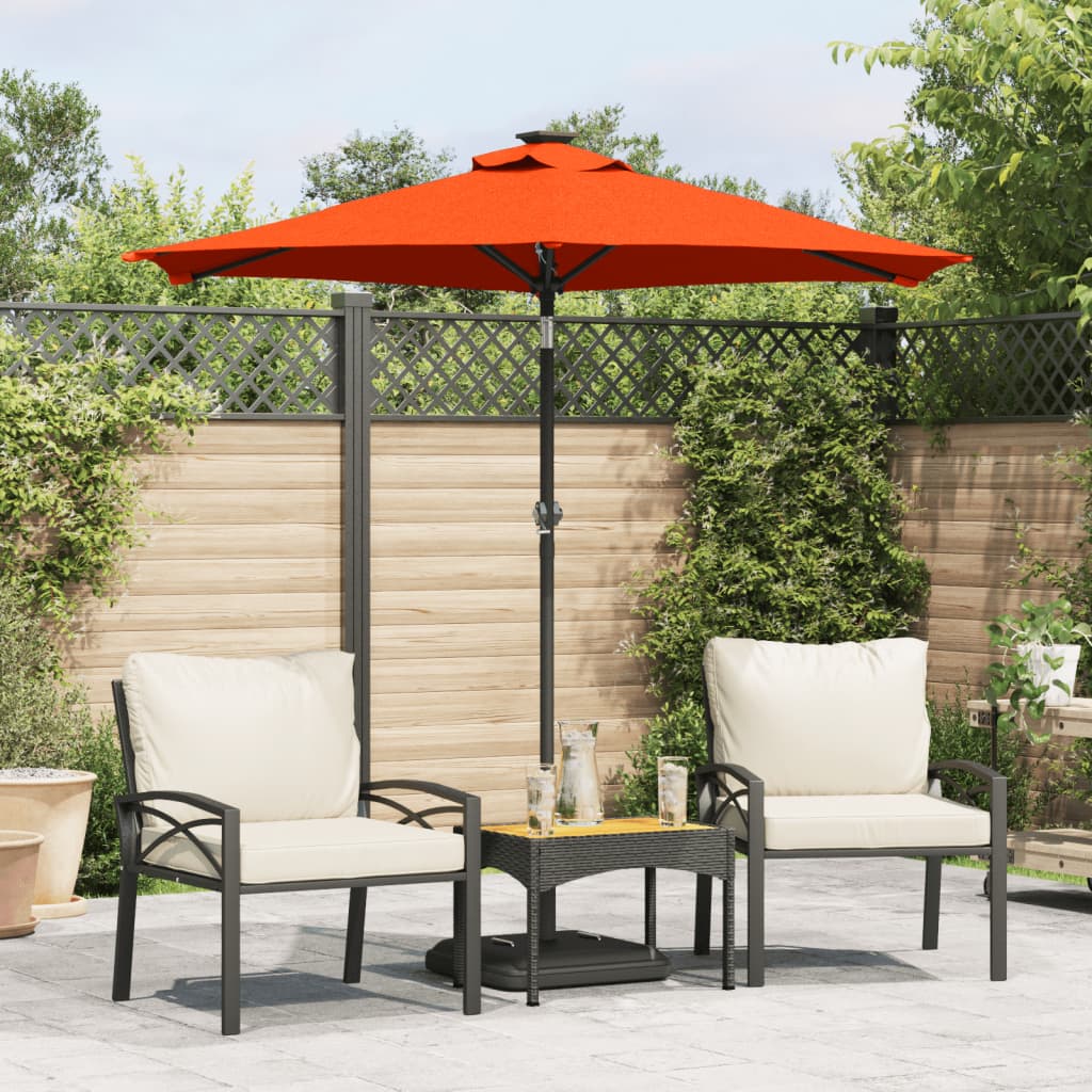 Parasol met stalen paal 225x225x212 cm terracottakleurig is nu te koop bij PeponiXL, paradijselijk wonen!