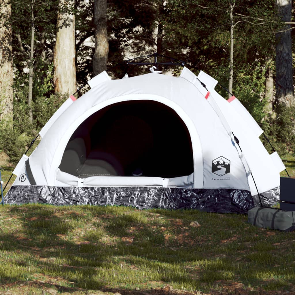 Tent 3-persoons snelontgrendeling verduisterende stof wit is nu te koop bij PeponiXL, paradijselijk wonen!