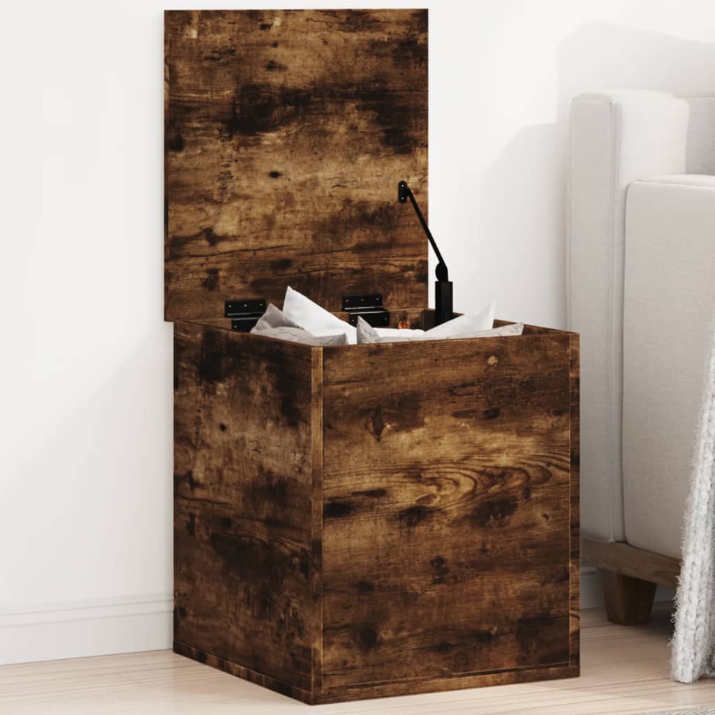 Opbergbox 40x42x46 cm bewerkt hout gerookt eikenkleurig is nu te koop bij PeponiXL, paradijselijk wonen!