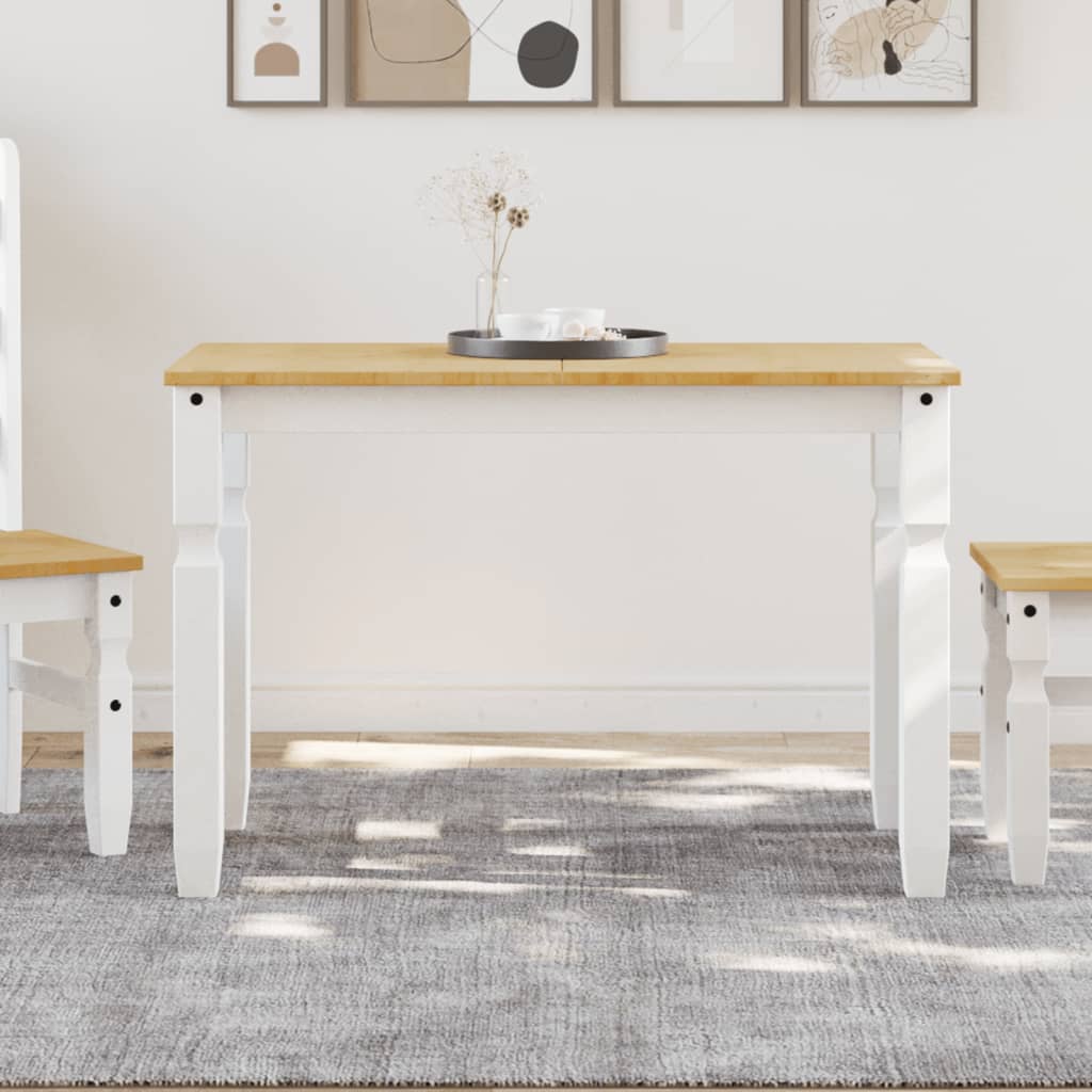 Eettafel Corona 112x60x75 cm massief grenenhout wit is nu te koop bij PeponiXL, paradijselijk wonen!