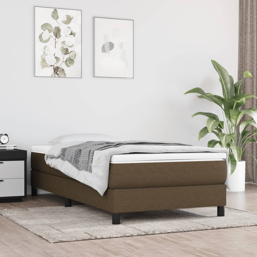 Pocketveringmatras medium 120x190x20 cm stof donkerbruin is nu te koop bij PeponiXL, paradijselijk wonen!
