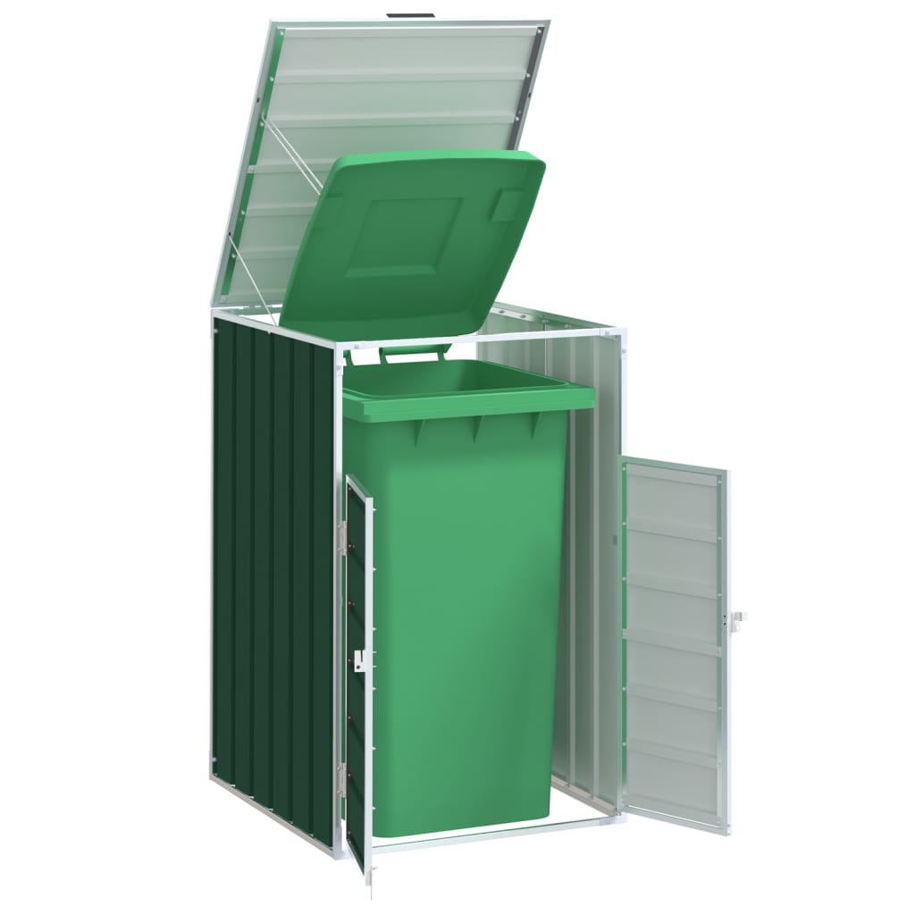 Containerberging voor 1 container 72x81x115 cm staal groen is nu te koop bij PeponiXL, paradijselijk wonen!