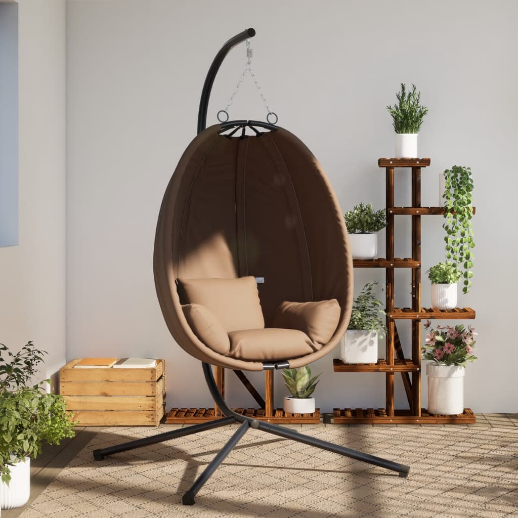 Hangstoel met standaard stof en staal taupe is nu te koop bij PeponiXL, paradijselijk wonen!
