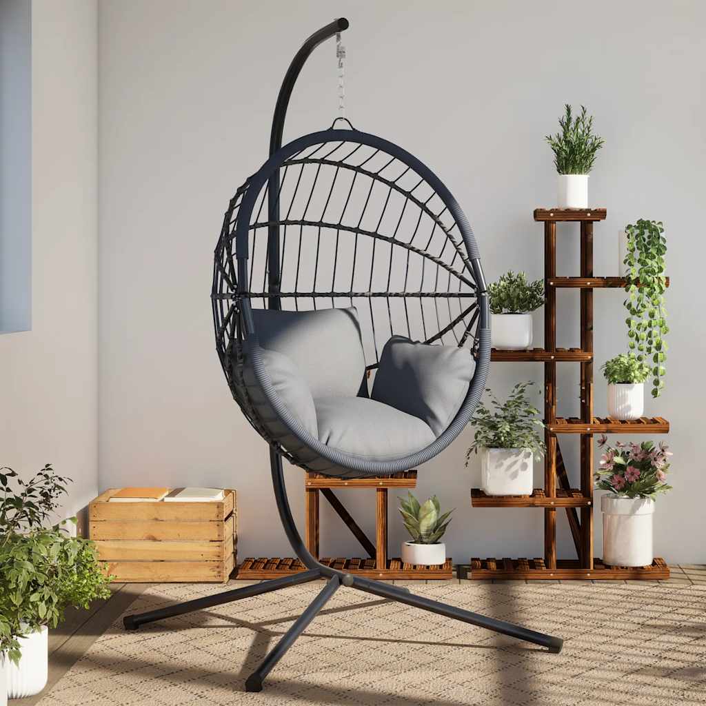 Hangende Egg Chair standaard zonder mand antraciet staal is nu te koop bij PeponiXL, paradijselijk wonen!