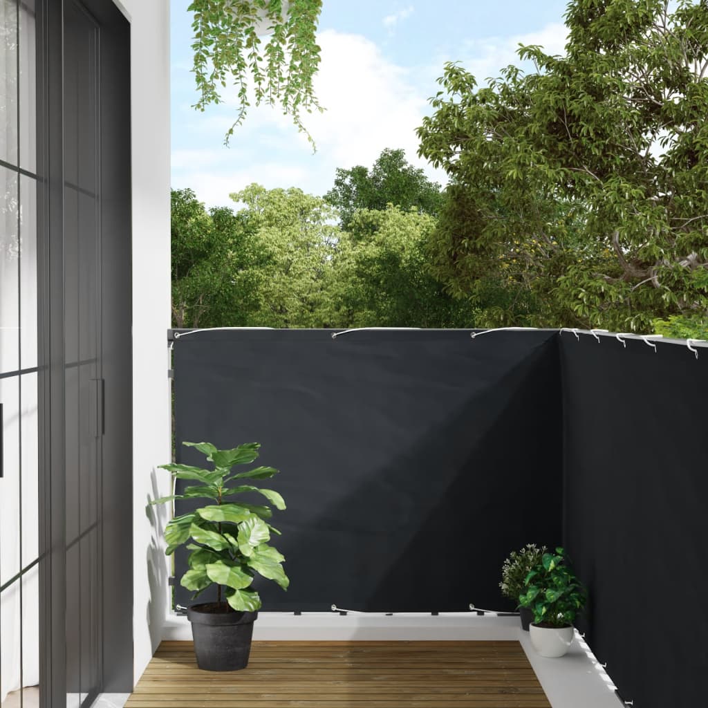 Balkonscherm 500x120 cm PVC antracietkleurig is nu te koop bij PeponiXL, paradijselijk wonen!