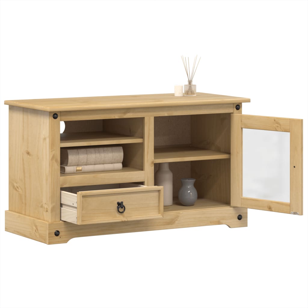 Tv-meubel Corona 100x45x58 cm massief grenenhout is nu te koop bij PeponiXL, paradijselijk wonen!