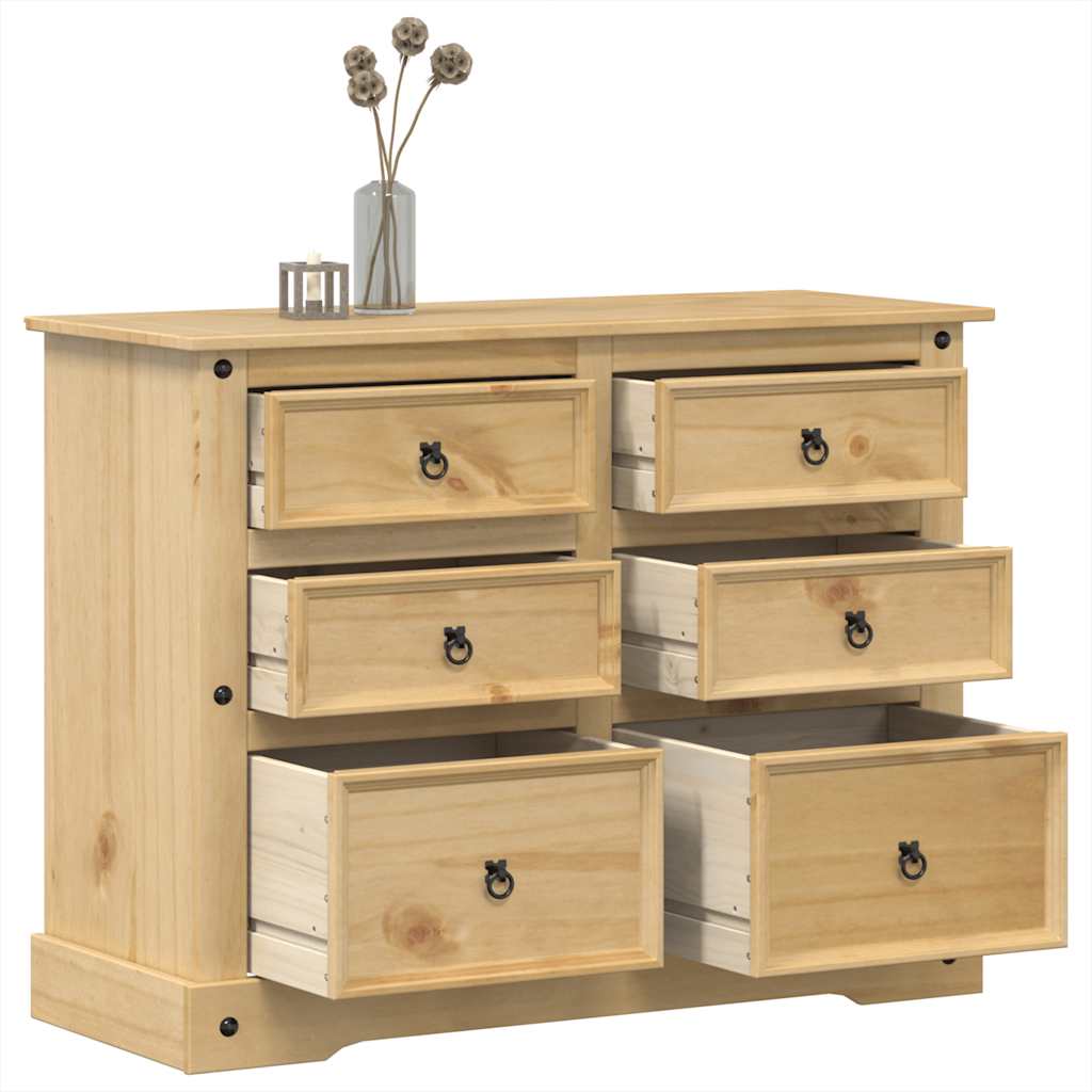 Ladekast Corona 112x48x91 cm massief grenenhout is nu te koop bij PeponiXL, paradijselijk wonen!