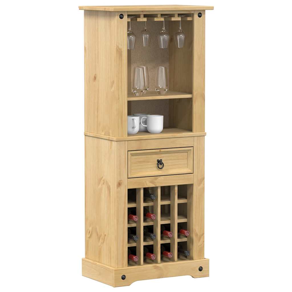 Wijnrek Corona 56x35x134,5 cm massief grenenhout is nu te koop bij PeponiXL, paradijselijk wonen!