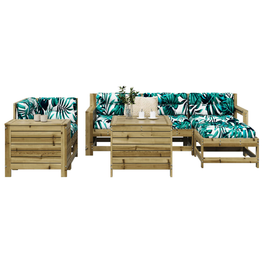 7-delige Loungeset geïmpregneerd grenenhout is nu te koop bij PeponiXL, paradijselijk wonen!