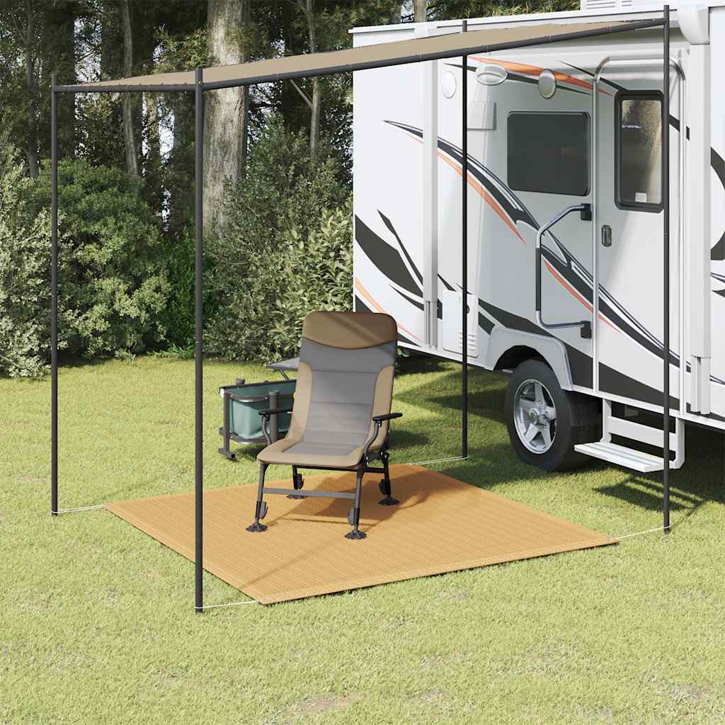 Tenttapijt 250x250 cm HDPE zandkleurig is nu te koop bij PeponiXL, paradijselijk wonen!
