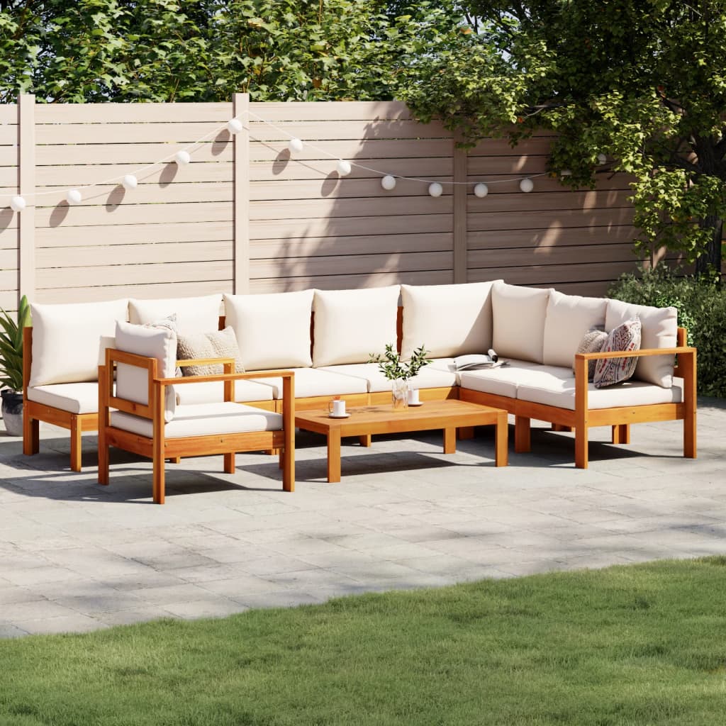 6-delige Loungeset met kussens massief acaciahout is nu te koop bij PeponiXL, paradijselijk wonen!