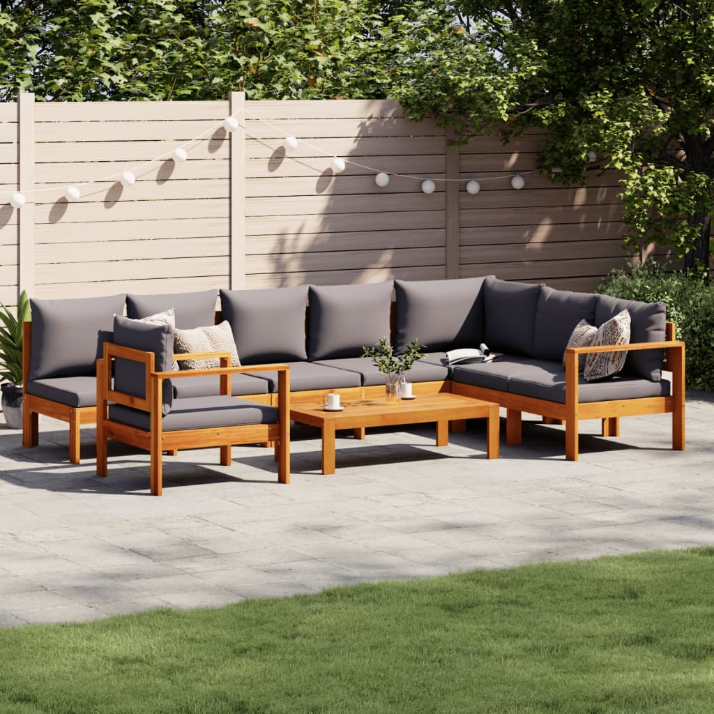 6-delige Loungeset met kussens massief acaciahout is nu te koop bij PeponiXL, paradijselijk wonen!