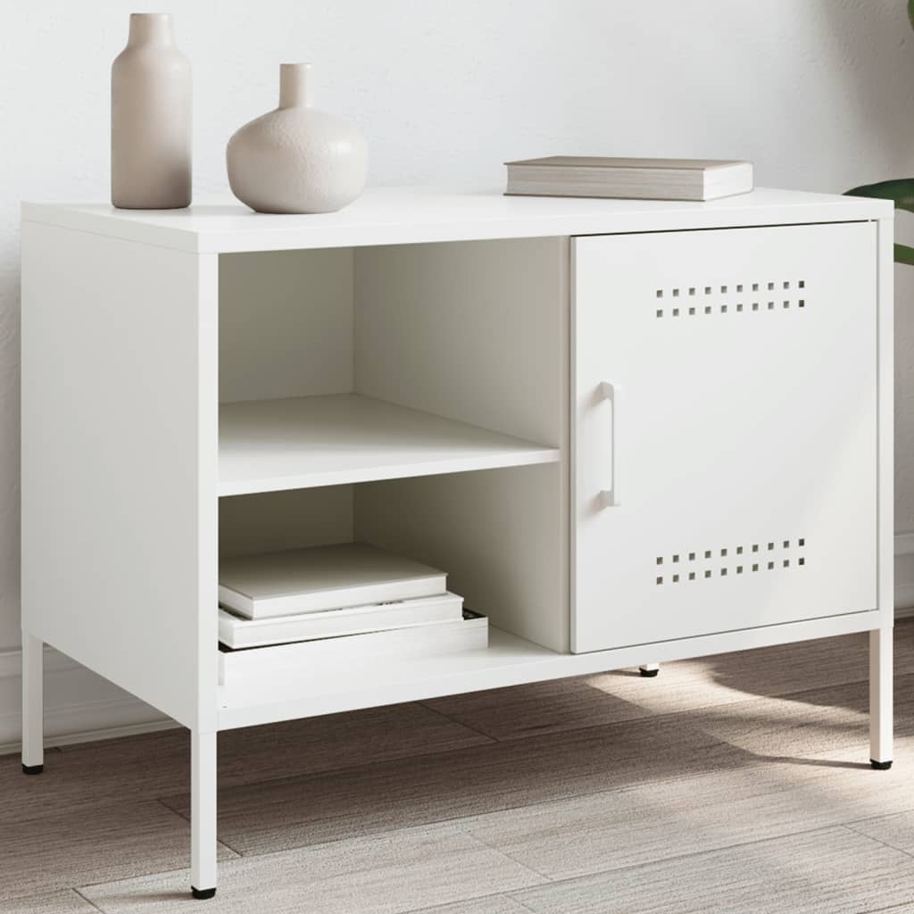 Tv-meubel 68x39x50,5 cm staal wit is nu te koop bij PeponiXL, paradijselijk wonen!