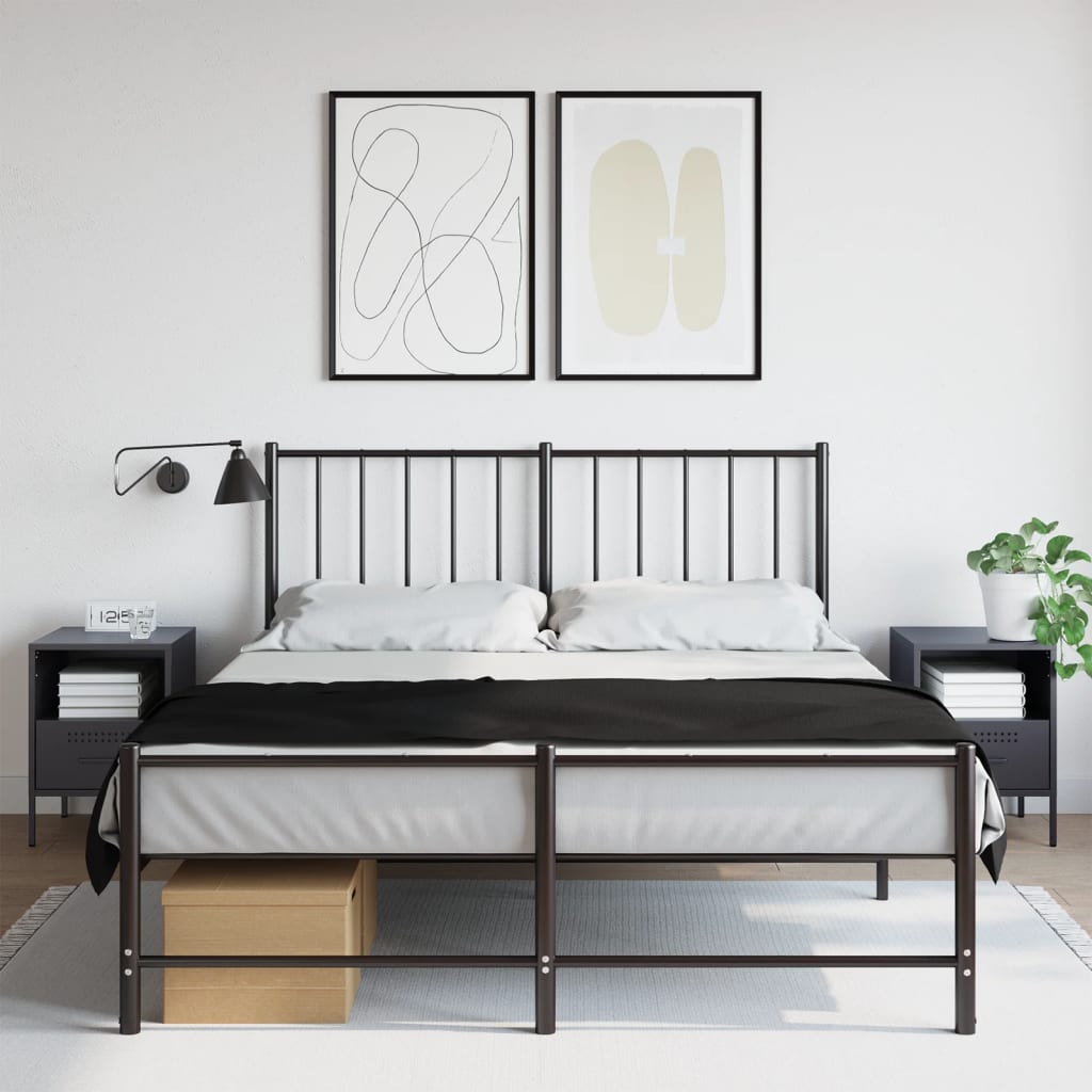 Nachtkastjes 2 st 36x39x50,5 cm staal antracietkleurig is nu te koop bij PeponiXL, paradijselijk wonen!