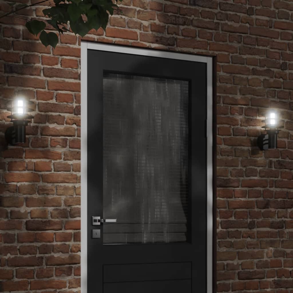 Buitenwandlamp roestvrij staal zwart is nu te koop bij PeponiXL, paradijselijk wonen!