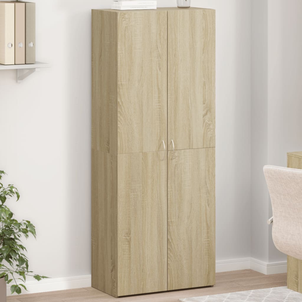 Archiefkast 60x32x153 cm bewerkt hout sonoma eikenkleurig is nu te koop bij PeponiXL, paradijselijk wonen!