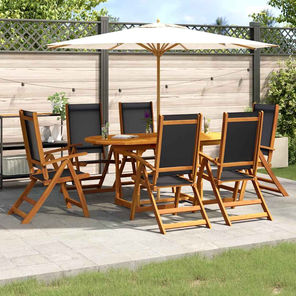 7-delige Tuinset massief acaciahout en textileen is nu te koop bij PeponiXL, paradijselijk wonen!