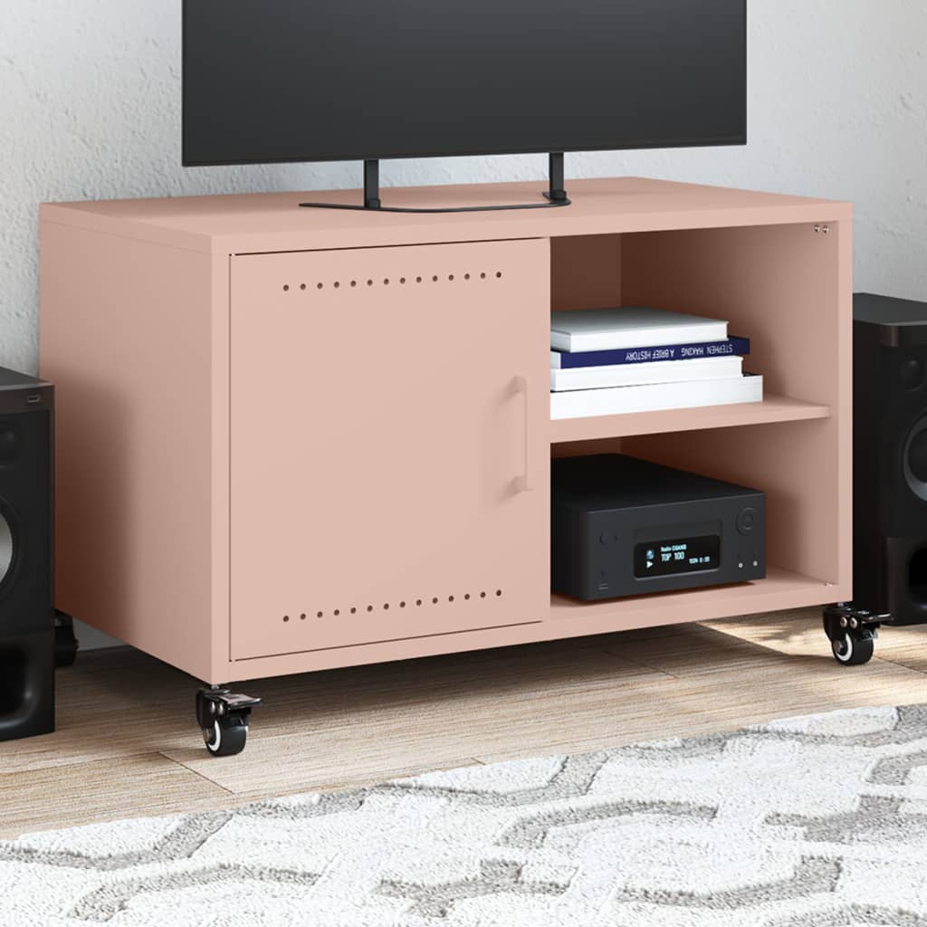 Tv-meubel 68x39x43,5 cm staal roze is nu te koop bij PeponiXL, paradijselijk wonen!