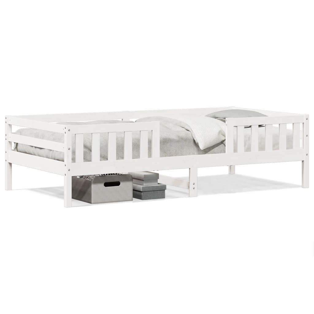 Bedframe zonder matras massief grenenhout wit 75x190 cm is nu te koop bij PeponiXL, paradijselijk wonen!