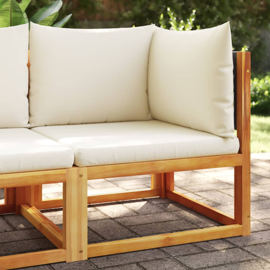 Tuinhoekbank met kussens acaciahout & rotan is nu te koop bij PeponiXL, paradijselijk wonen!