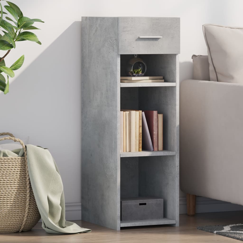 Dressoir 30x42,5x93 cm bewerkt hout betongrijs is nu te koop bij PeponiXL, paradijselijk wonen!