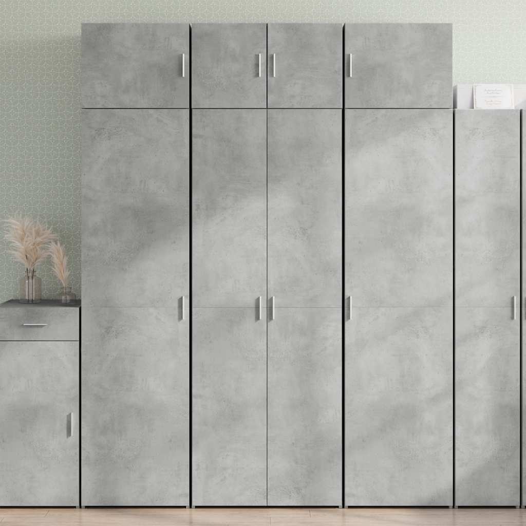 Opbergkast 70x42,5x225 cm bewerkt hout betongrijs is nu te koop bij PeponiXL, paradijselijk wonen!