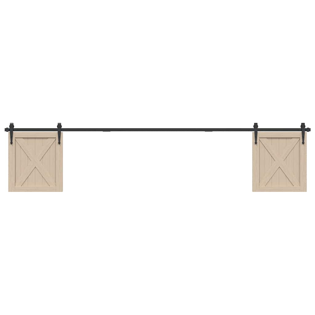 Ophangset voor schuifdeur 244 cm koolstofstaal is nu te koop bij PeponiXL, paradijselijk wonen!