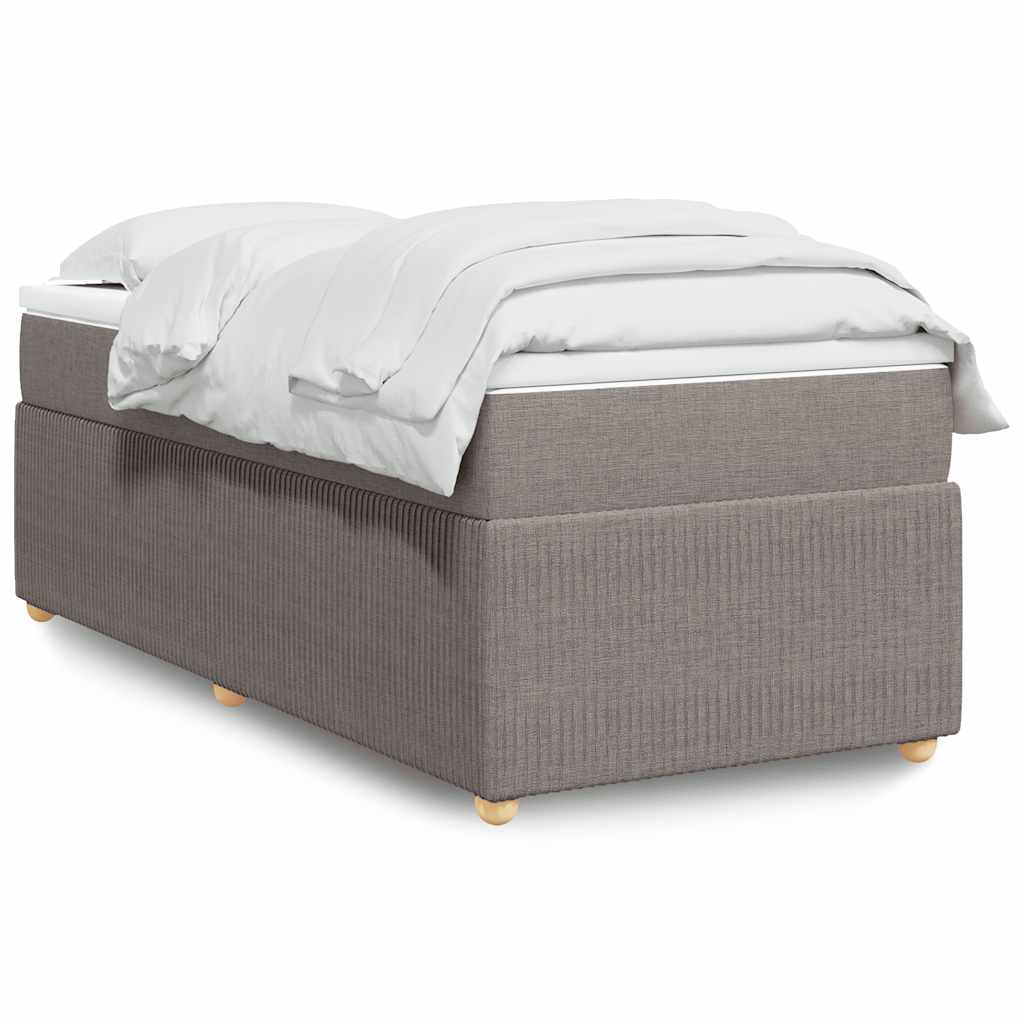 Boxspring met matras stof taupe 100x200 cm is nu te koop bij PeponiXL, paradijselijk wonen!